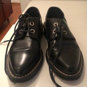MOVING SALE Black Leather Rag and Bone Oxfords